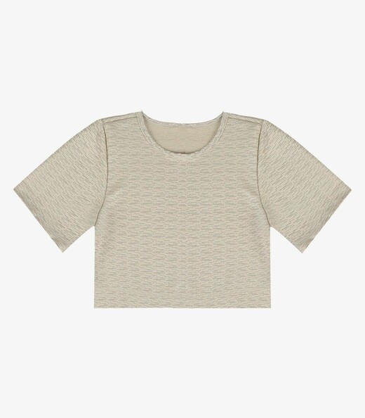 Blusa Feminina Em Tecido Sideral Infinita Cor Bege