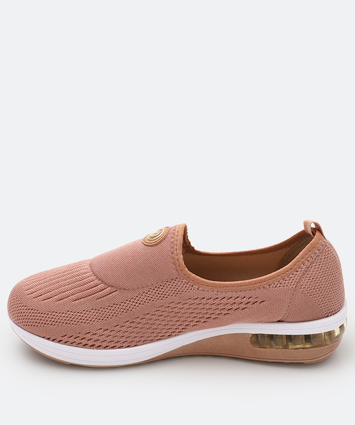 Tênis Casual Slip On Feminino Modare Bege