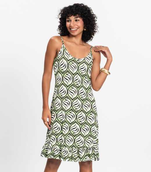Vestido Feminino Estampado Select Verde