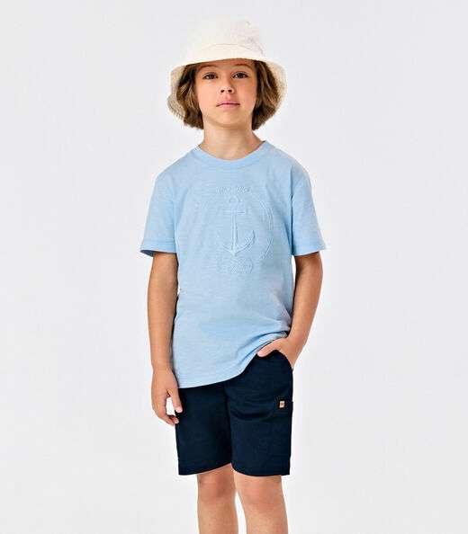 Conjunto Infantil Camiseta Com Bermuda Trick Nick Azul