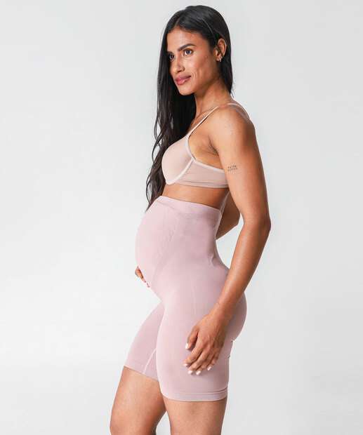 Bermuda Feminina Maternidade Loba Bege