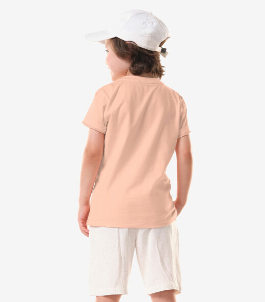 Conjunto Infantil Camiseta Com Bermuda Trick Nick Rosa