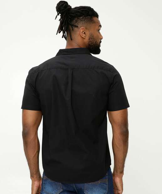 Camisa Masculina Bolso Manga Curta MR