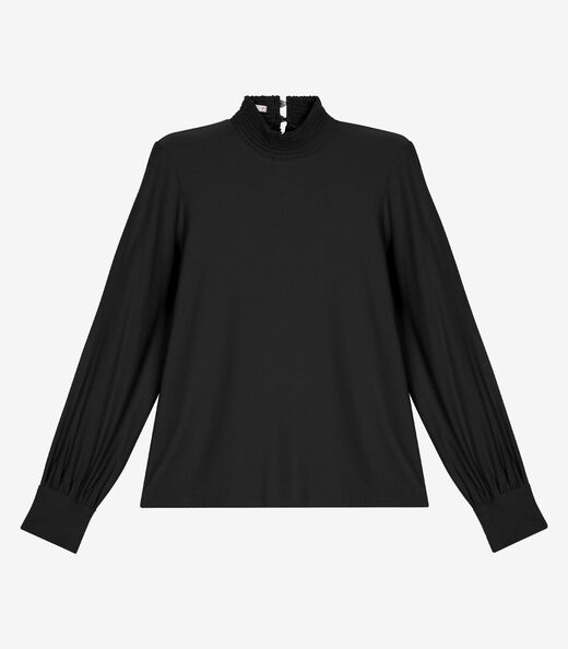 Image_Blusa Feminina Manga Longa Lastex Endless Preto