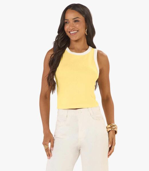 Image_Regata Feminina Básica Ribana Com Detalhe Rovitex Amarelo