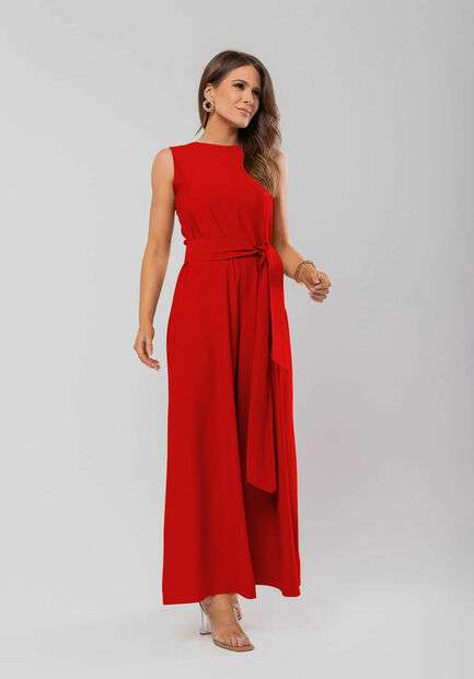 Image_Macacão Regata Feminino Alfaiataria Pantalona Vermelho Salvatore Fashion