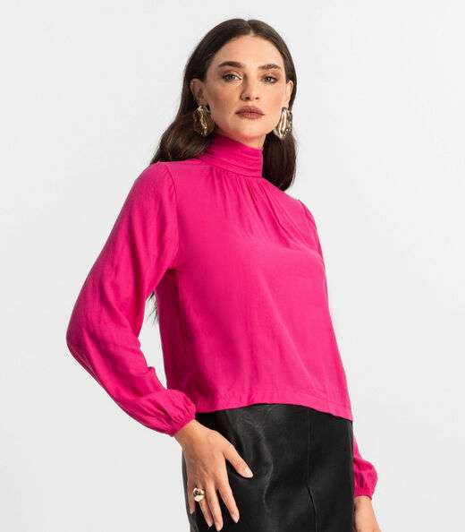 Blusa Viscose Manga Longa Endless Rosa