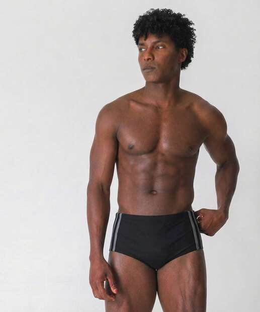 Sunga Masculina Recorte Lateral Marisa Preto