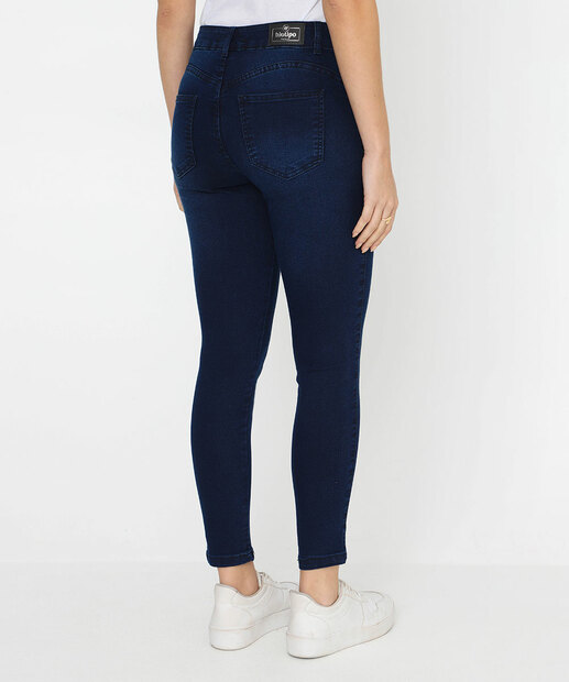 Calça Jeans Skinny Feminina Cintura Média Biotipo Azul