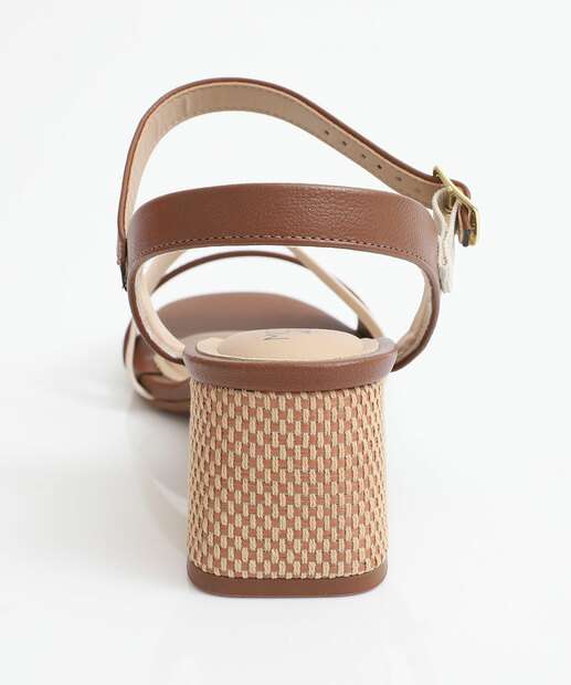 Sandália Feminina Salto Grosso Modare Marrom