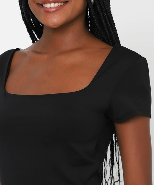 Blusa Feminina Cropped Suplex Marisa Preto