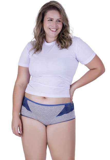 Calcinha Mimo Plus Size Algodão Concept Lingerie Azul