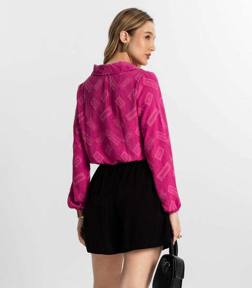 Camisa Manga Longa Rovitex Rosa