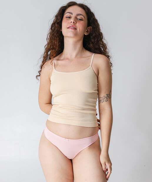 Kit 2 Calcinhas Fio Duplo Microfibra Marisa Rosa