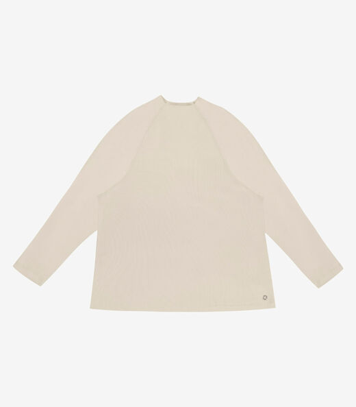 Blusa Manga Longa Plus Size Secret Glam Bege