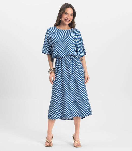 Vestido Midi Infinita Cor Azul