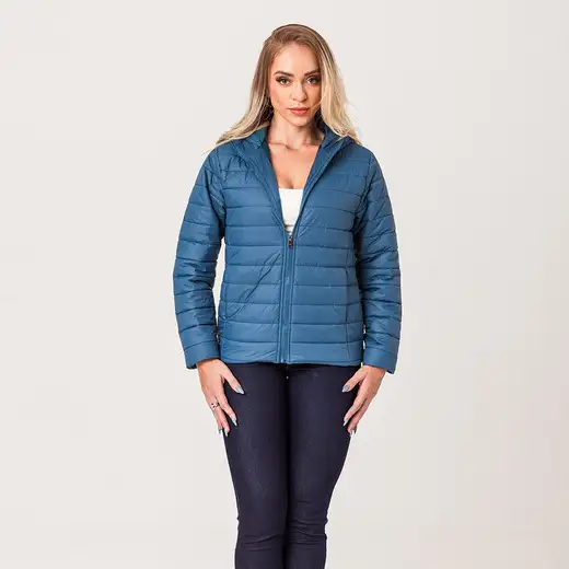 Jaqueta Puffer Feminina com Capuz Zune