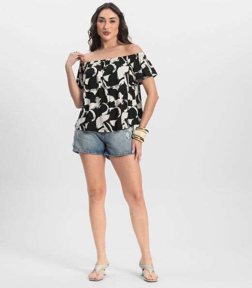 Blusa Feminina Ciganinha Infinita Cor Bege