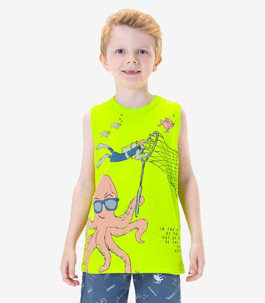 Conjunto Machão com Bermuda Rovi Kids Verde