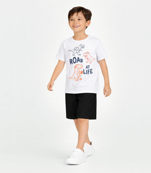 Conjunto Menino Camiseta E Bermuda Select Preto