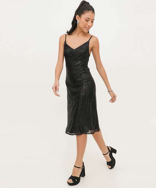 Image_Vestido Feminino Paetês Alças Finas Marisa