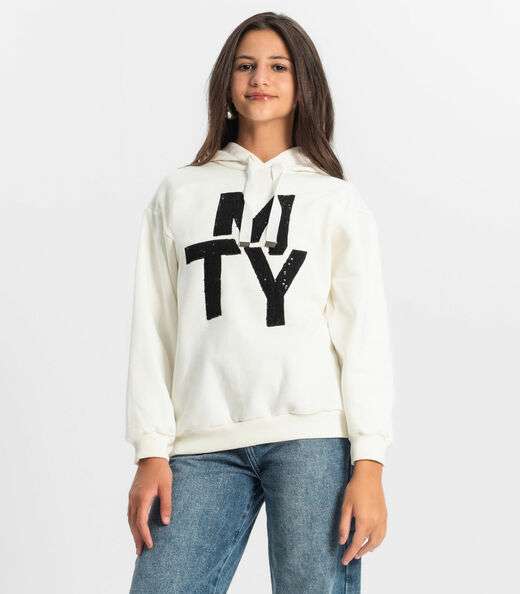 Image_Moletom Juvenil Feminino Com Capuz Minty Bege