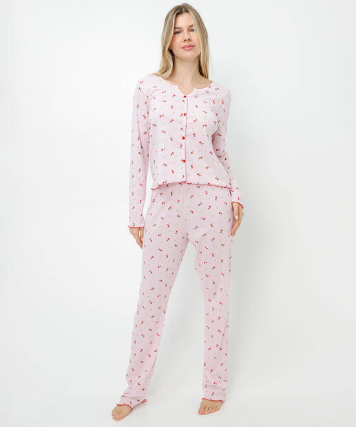 Image_Pijama Feminino Estampa Morangos Marisa Rosa