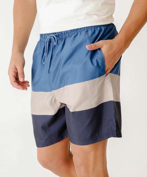 Bermuda Masculina Surf Listras Marisa Azul