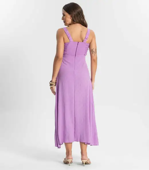 Vestido Midi De Alça Endless Roxo