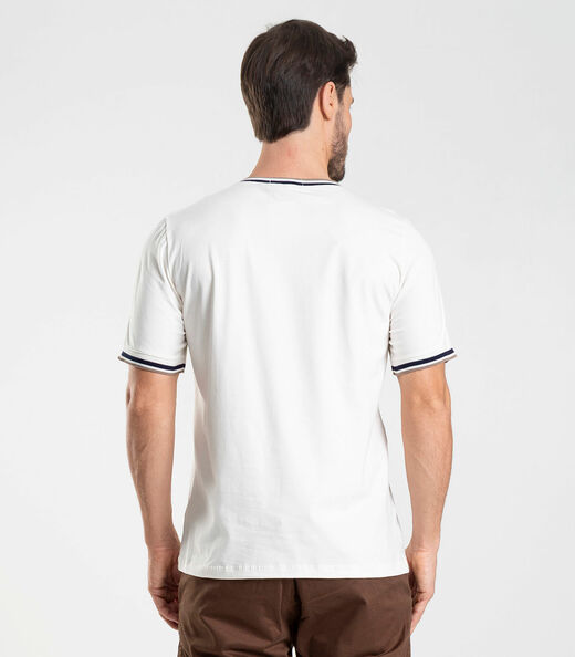 Camiseta Masculina Cotton e Retilinea Diametro Bege