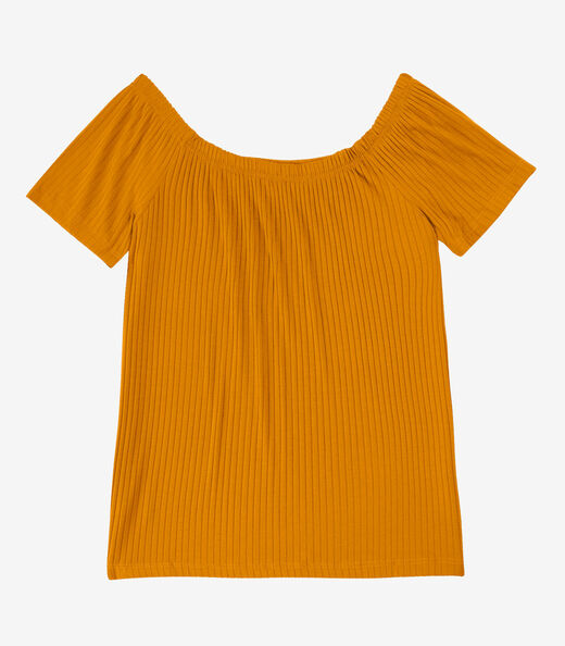 Blusa Feminina Canelada Infinita Cor Amarelo