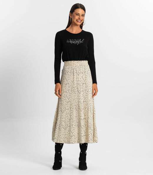 Blusa Manga Longa Feminina Rovitex Preto