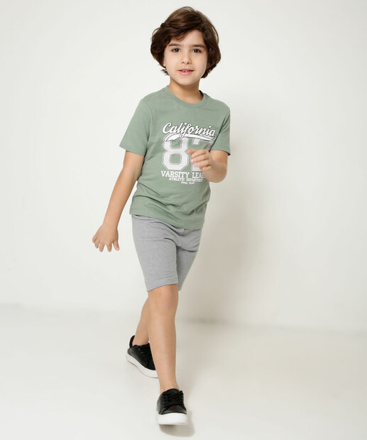 Bermuda Infantil Moletinho Bolsos MR Tam 4 a 10