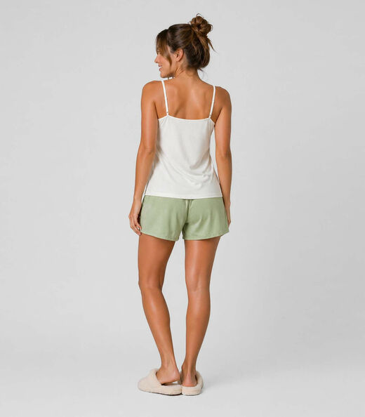 Pijama Feminino Blusa De Alça E Short Infinita Cor Verde