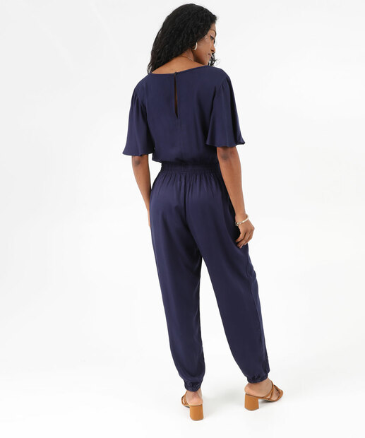 Macacão Feminino Longo com Manga Curta Marisa Azu