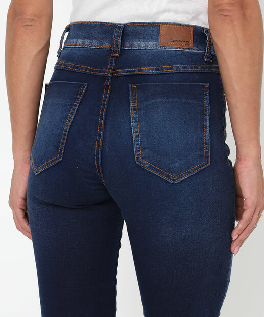 Calça Feminina Jeans Cigarrete Sawary Azul