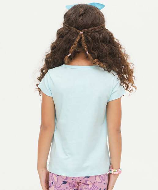 Camiseta Infantil Stitch Disney Tam 4 a 10