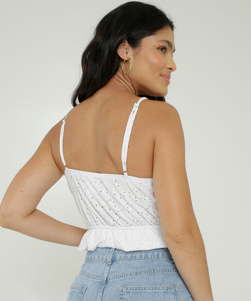 Blusa Feminina Recorte Laise Sem Manga Marisa