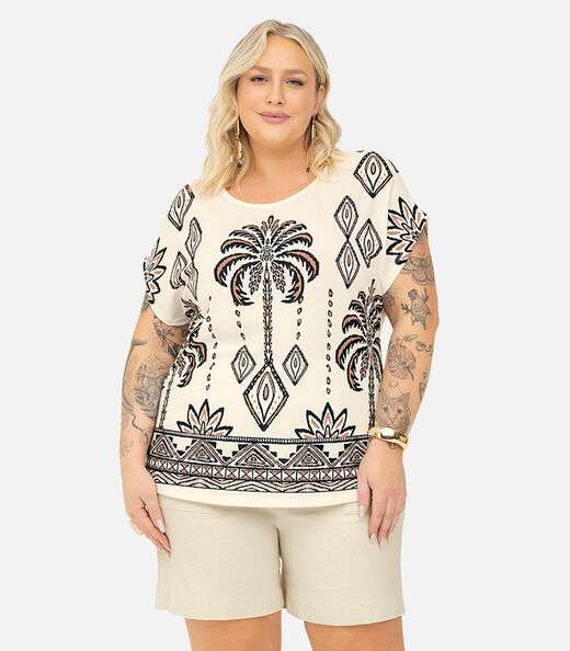 Image_Blusa Feminina Manga Morcego Secret Glam Bege