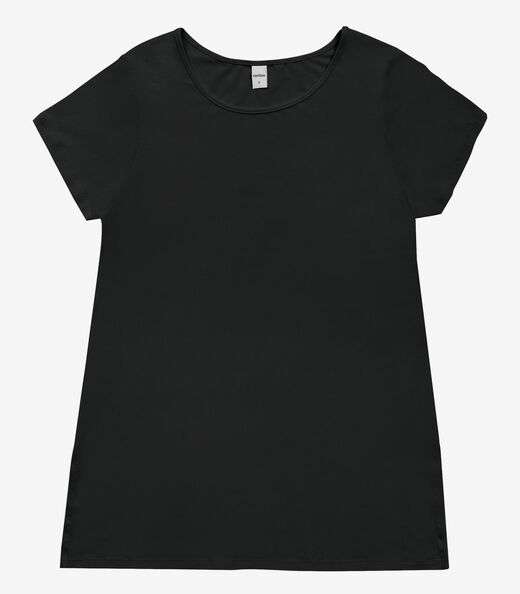Blusa Básica Alongada Feminina Rovitex Preto