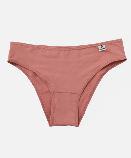 Kit 3 Calcinhas Tanga Estampa Poá DelRio Marrom