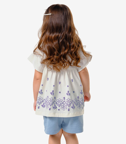 Conjunto Infantil Bata Com Short Trick Nick Bege