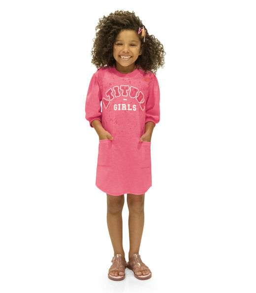 Vestido Infantil Atitude Rovitex Kids Rosa