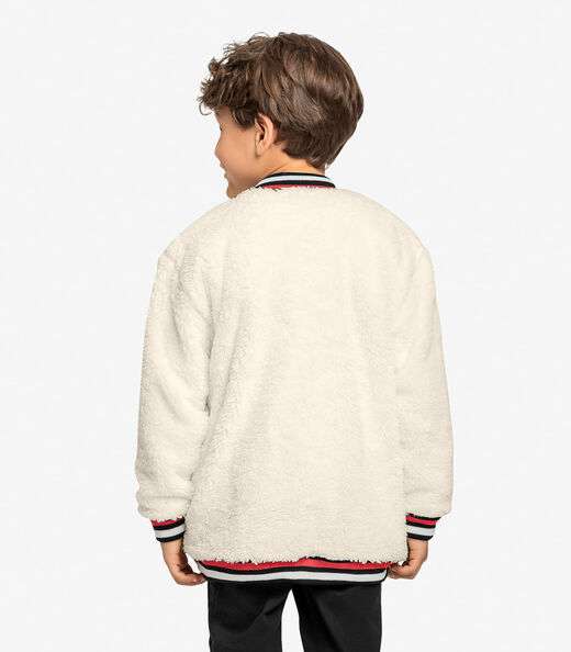 Jaqueta Infantil Masculina Bomber Trick Nick Bege