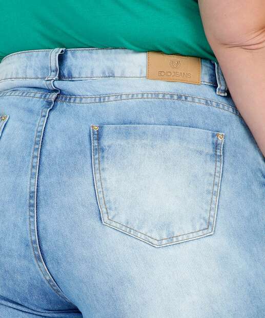 Short Plus Size Feminino Jeans Destroyed