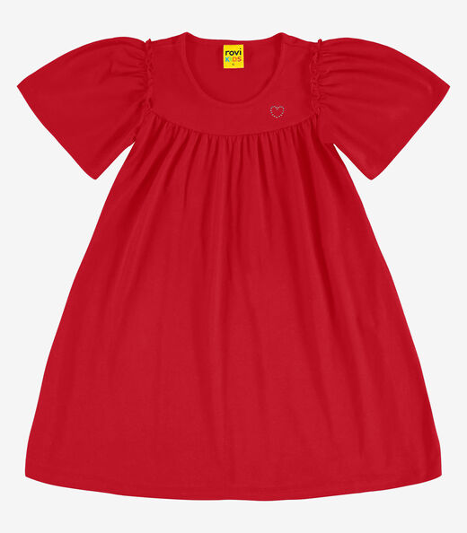 Image_Vestido em Meia Malha Rovi Kids Vermelho