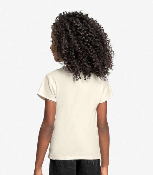 Blusa Infantil Em Ribana Trick Nick Bege