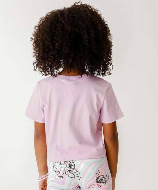Blusa Infantil Angel Stitch Disney Tam 4 a 10