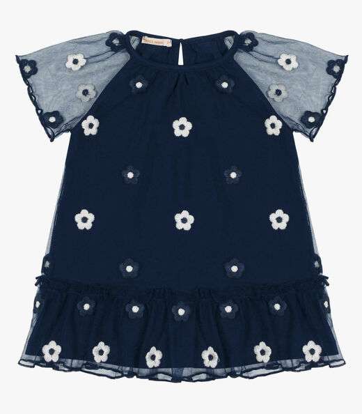 Image_Vestido Infantil Com Babados Trick Nick Azul