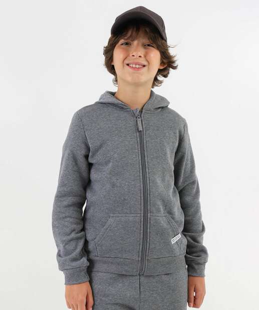 Image_Casaco Juvenil Moletom Capuz Marisa Tam 10 a 16 Cinza